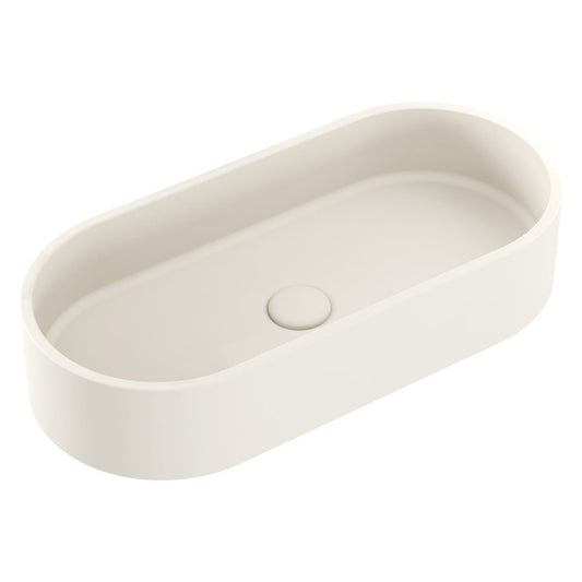 Warm White Jada Pill Concrete Counter Basin