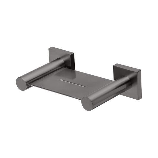 Phoenix Radii Soap Dish Square Plate Brushed Carbon