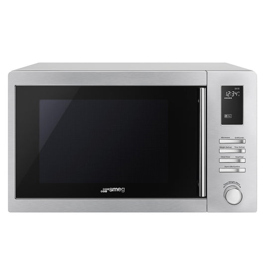 Smeg Freestanding Microwave With Grill Stainless Steel 34L