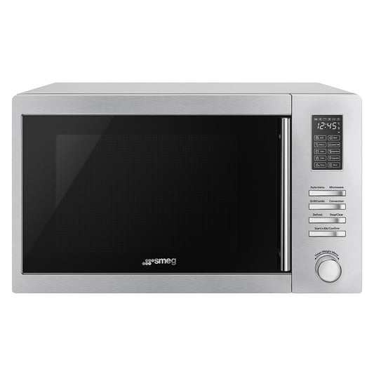 Smeg Freestanding Microwave With Convection And Grill Stainless Steel 34L