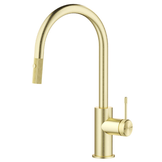 Bella Vista Mica Fluted Pull-Out Sink Mixer French Gold