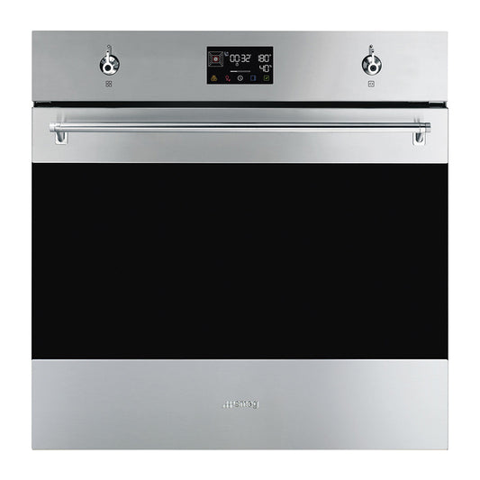 Smeg Classic Galileo Pyrosteam 40 Oven Compact Screen Stainless Steel 60Cm