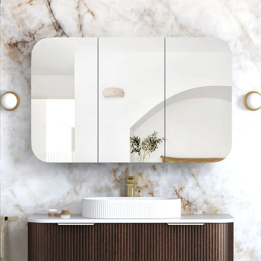 Otti Newport 1200x750 Sable Walnut Shaving Cabinet
