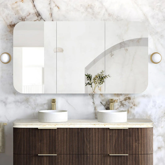 Otti Newport 1500x750 Sable Walnut Shaving Cabinet