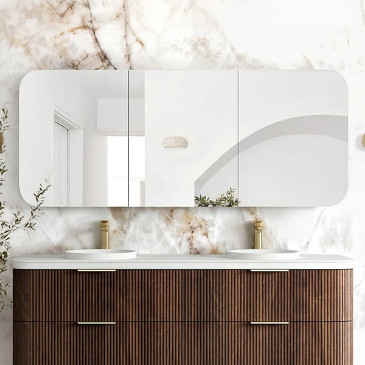 Otti Newport 1800x750 Sable Walnut Shaving Cabinet