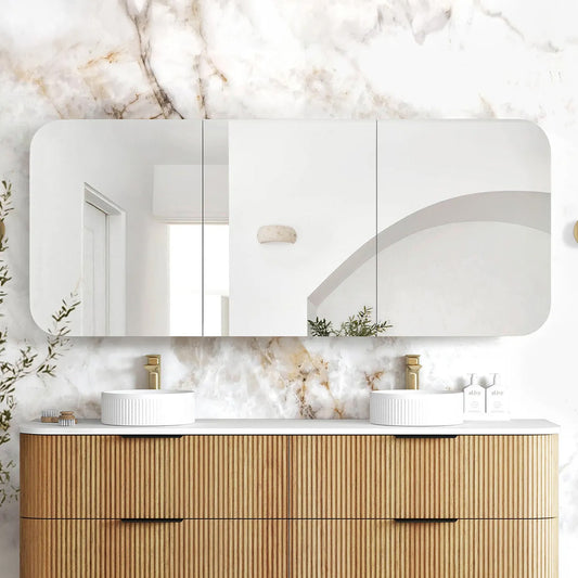 Otti Newport 1800x750 Woodland Oak Shaving Cabinet