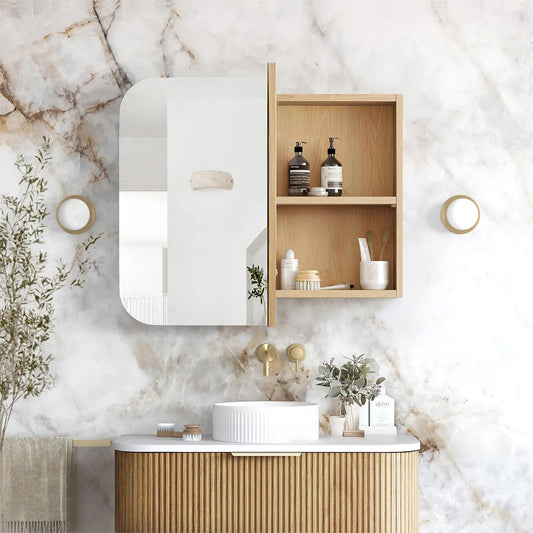Otti Newport 900x750 Woodland Oak Shaving Cabinet