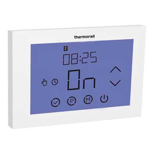 Thermorail TRTSL Landscape Touch Screen 7 Day Timer, White