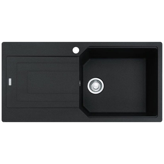 Franke Urban Fragranite Onyx Left Hand Single Bowl Sink with Drainer Kit