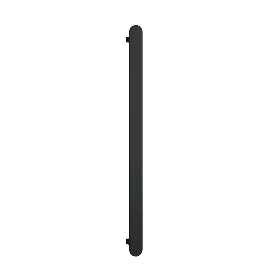 Thermorail Flat Pill 12V Vertical Single Heated Towel Rail Matte Black