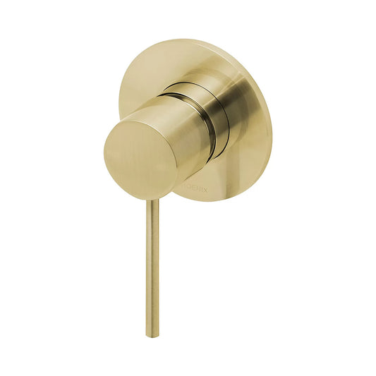 Phoenix Vivid Slimline Switchmix Shower Wall Mixer Fit Off Kit Brushed Gold