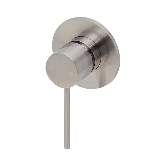 Phoenix Vivid Slimline Switchmix Shower Wall Mixer Fit Off Kit Brushed Nickel