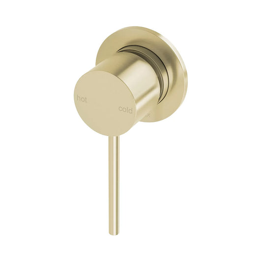 Phoenix Vivid Slimline Switchmix Shower Wall Mixer 60Mm Backplate Fit Off Kit Brushed Gold