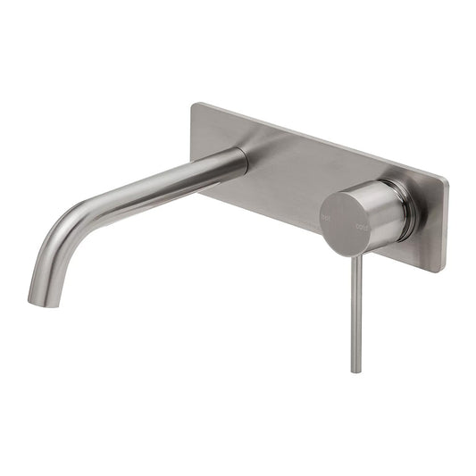 Phoenix Vivid Slimline Switchmix Wall Basin Bath Mixer Set 180Mm Fit Off Kit Brushed Nickel