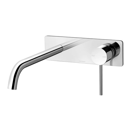 Phoenix Vivid Slimline Switchmix Wall Basin Bath Mixer Set 230Mm Fit Off Kit Chrome