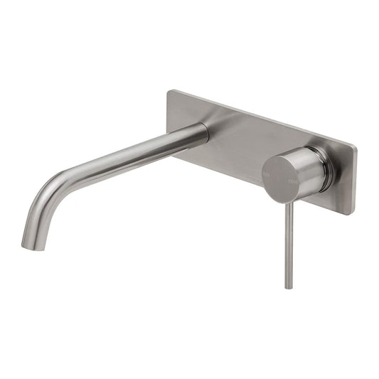 Phoenix Vivid Slimline Switchmix Wall Basin Bath Mixer Set 230Mm Fit Off Kit Brushed Nickel