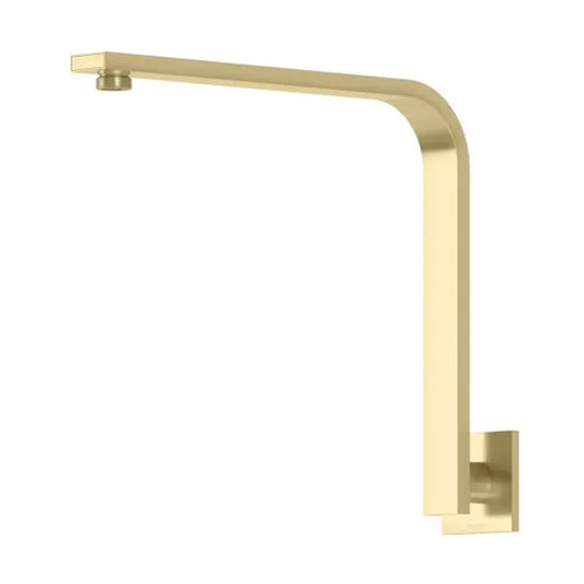 Phoenix Vivid Slimline High Rise Shower Arm Square Plate Brushed Gold