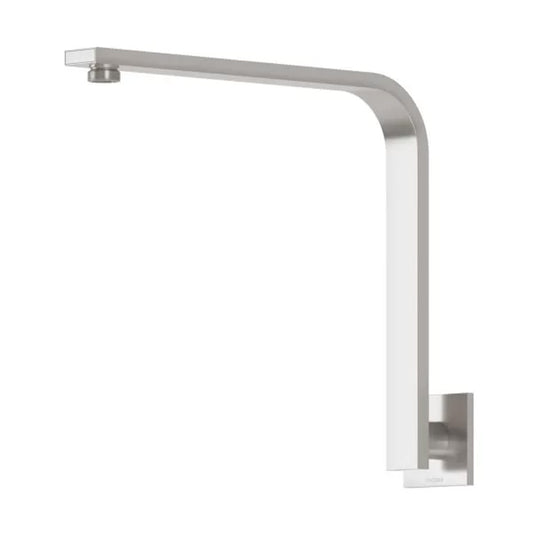 Phoenix Vivid Slimline High Rise Shower Arm Square Plate Brushed Nickel