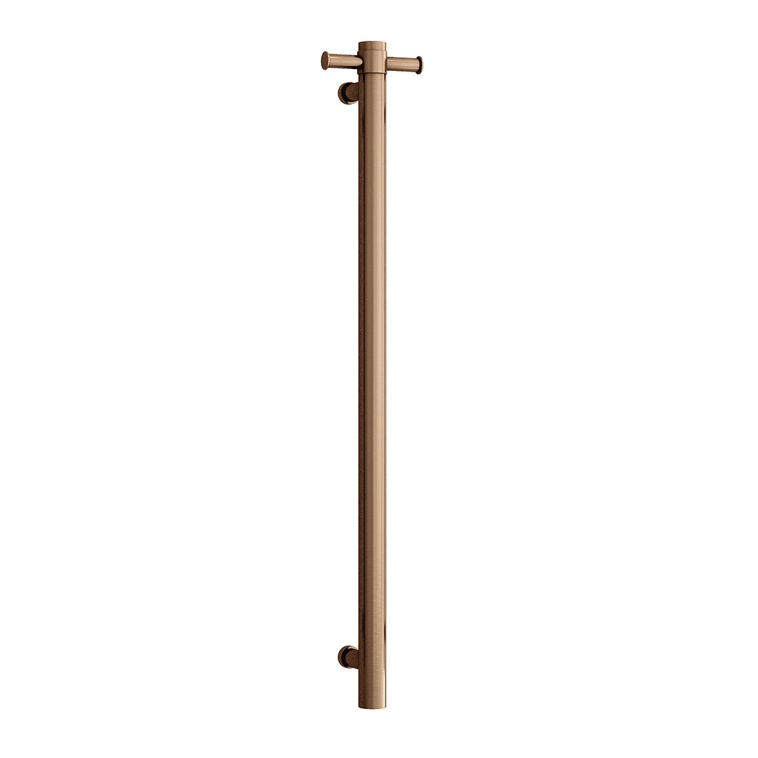 Electric Hot Rails Brushed Bronze Thermorail Round Vertical Heated Rail 240V – Cook & Bathe
