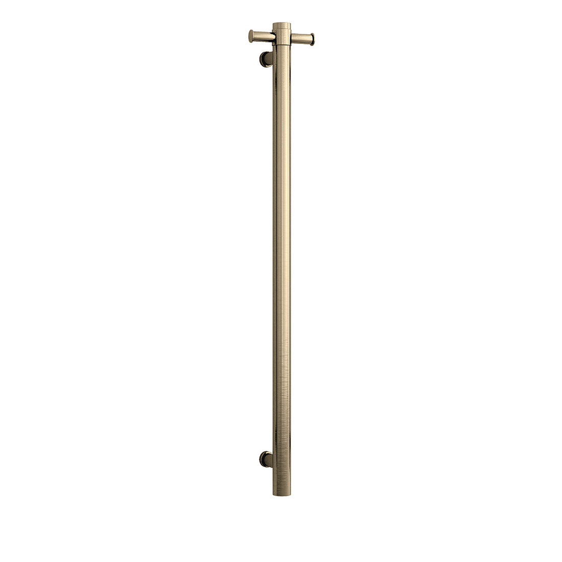 Thermorail Vertical Single Heated Rail 240V - Brushed Brass – Cook & Bathe