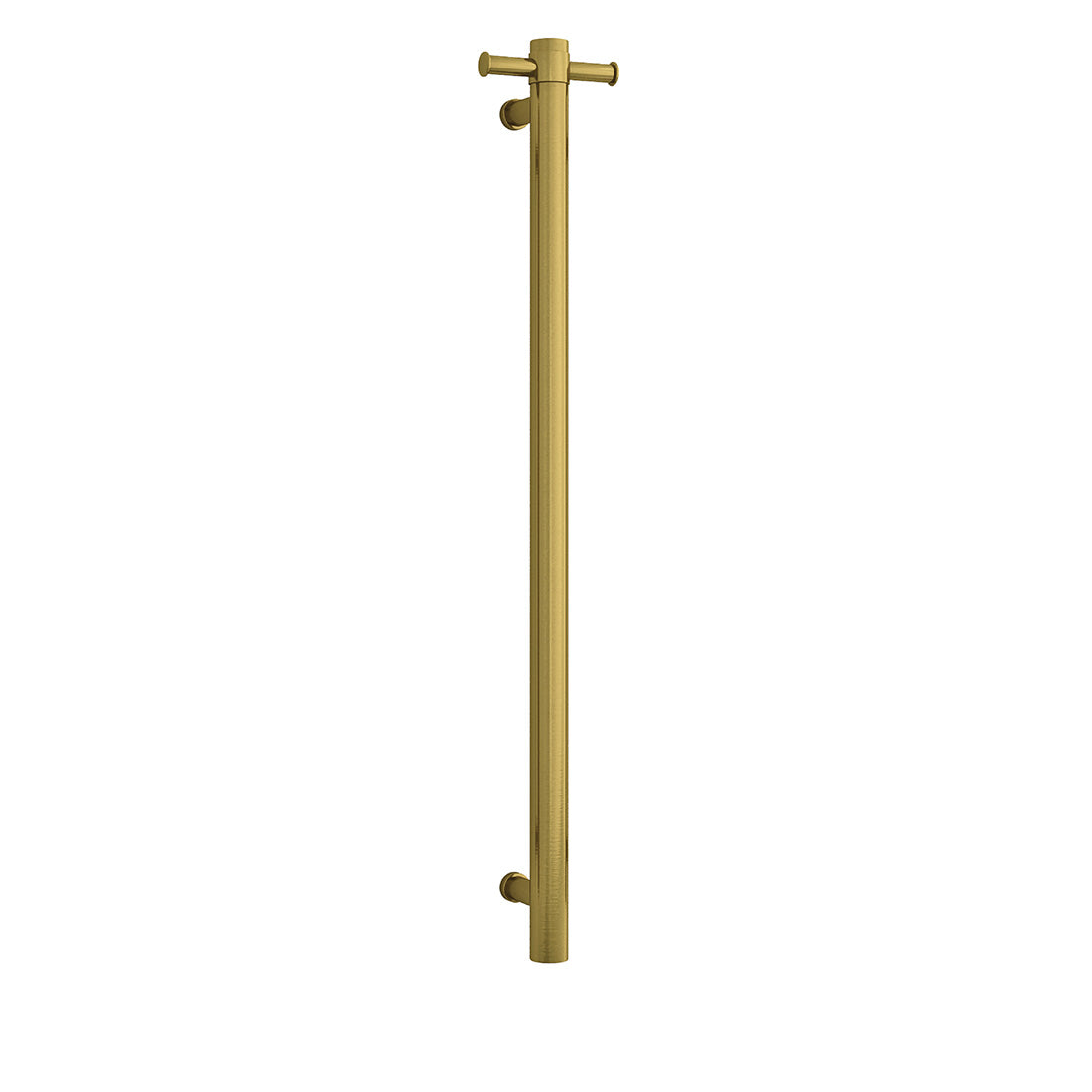 Brushed Gold Thermorail Vertical Single Heated Rail 240V – Cook & Bathe