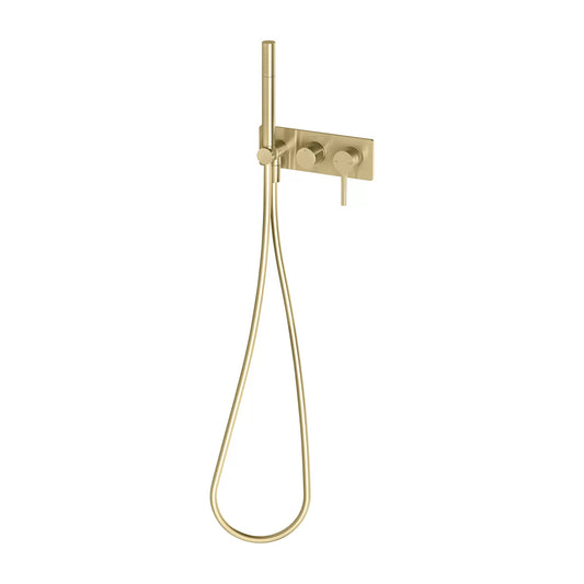 Phoenix Vivid Slimline Oval Wall Shower System Brushed Gold