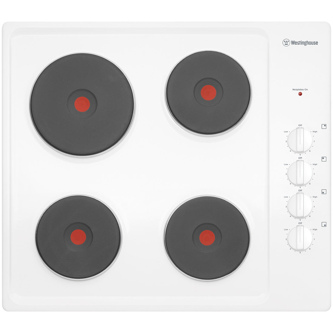 Westinghouse 60cm 4 Zone Electric Solid Cooktop White – Cook & Bathe