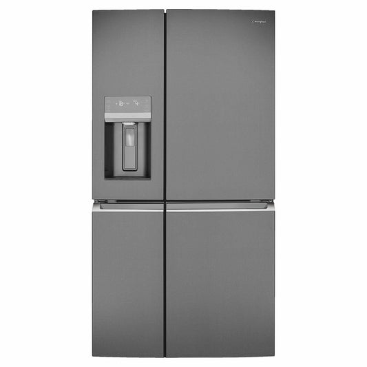 Westinghouse Quad Refrigerator Water Ice 609L Dark Stainless Steel