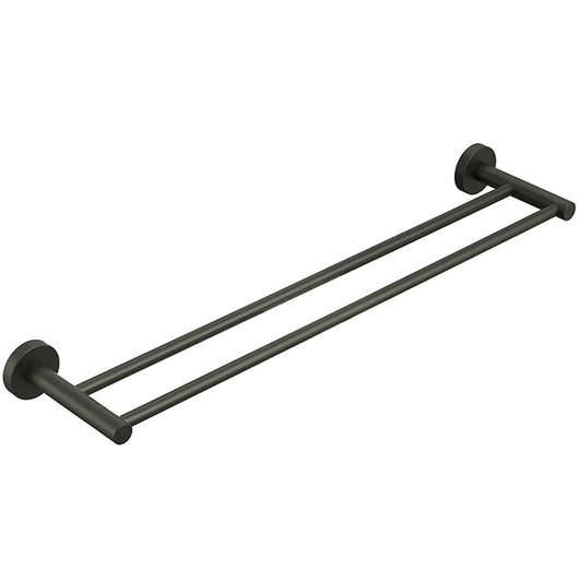 Cylindro Double Towel Rail 600mm Gun Metal