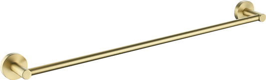 Cylindro Single Towel Rail 600mm Brushed Gold