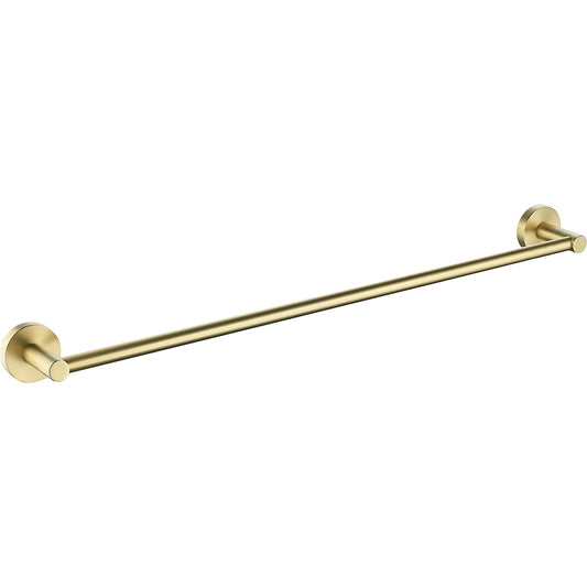 Cylindro Single Towel Rail 750mm Brushed Gold