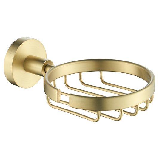Cylindro Wire Soap Basket Brushed Gold