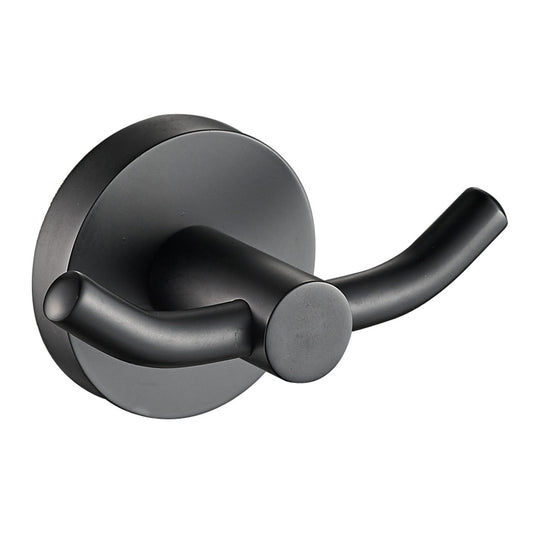 Cylindro Double Robe Hook Matte Black