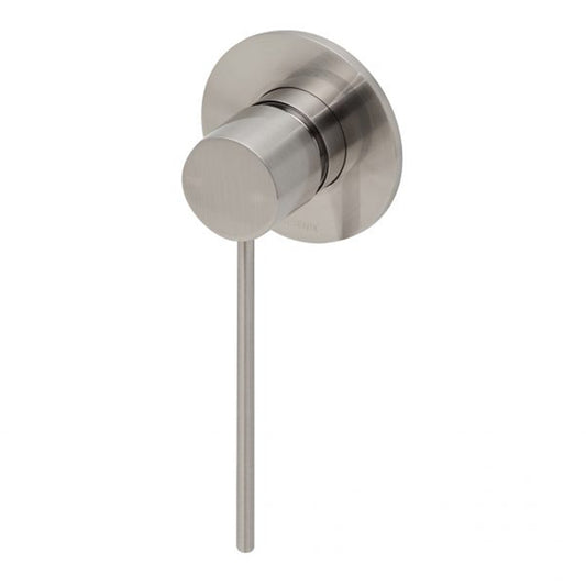 Phoenix Vivid Slimline Shower Wall Mixer With Extended Lever Brushed Nickel