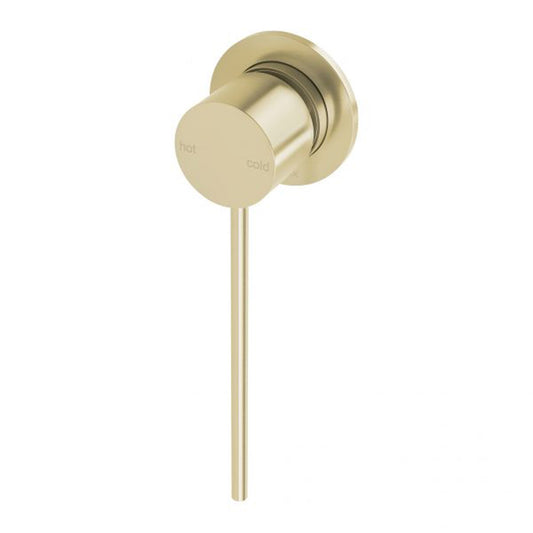 Phoenix Vivid Slimline Wall Mixer 60Mm Backplate Extended Lever Brushed Gold