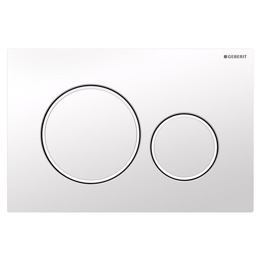 Geberit Sigma20 Tone In Tone Mechanical Dual Flush Button Access Plate Gloss White