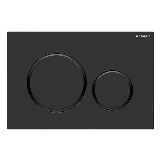 Geberit Sigma20 Tone In Tone Mechanical Dual Flush Button Access Plate Matte Black