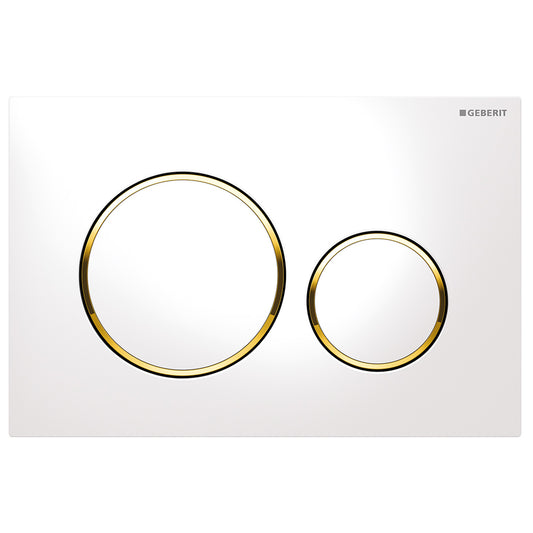 Geberit Sigma 20 Dual Flush Plate White Gold Plated White
