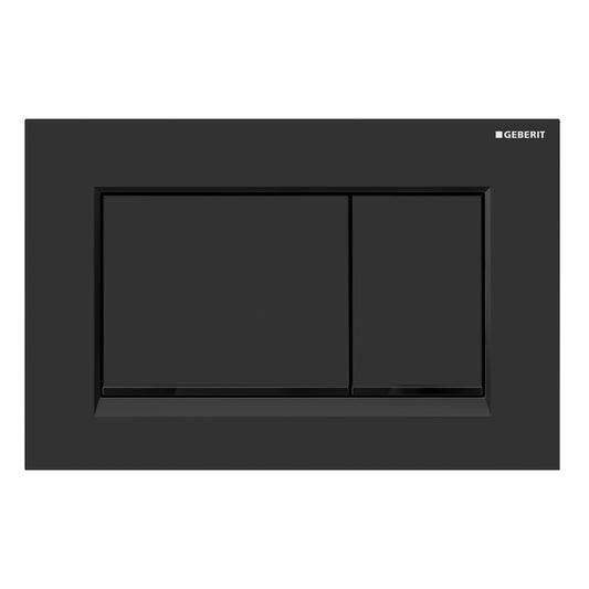 Geberit Sigma30 Tone In Tone Mechanical Dual Flush Button Access Plate Matte Black