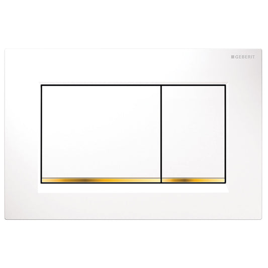 Geberit Sigma 30 Dual Flush Plate White Gold Plated White