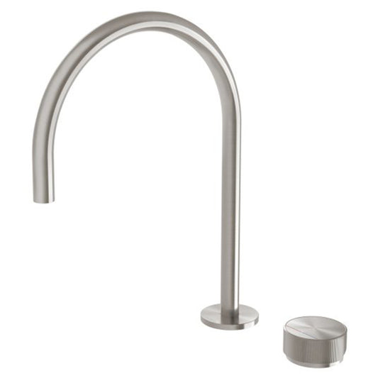 Phoenix Axia Hob Sink Mixer Set 220Mm Gooseneck Brushed Nickel