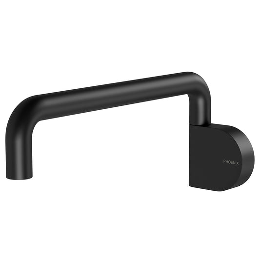 Phoenix 230Mm Round Designer Swivel Bath Outlet Matte Black