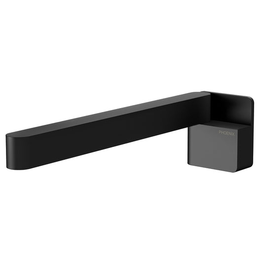 Phoenix 230Mm Square Designer Swivel Bath Outlet Matte Black