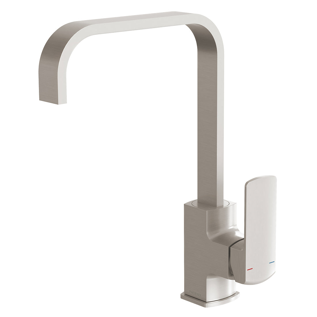 Phoenix Teva Sink Mixer 200Mm Squareline Brushed Nickel Cook & Bathe