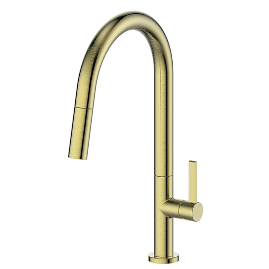 Greens Luxe Pull Down Sink Mixer Brushed Brass