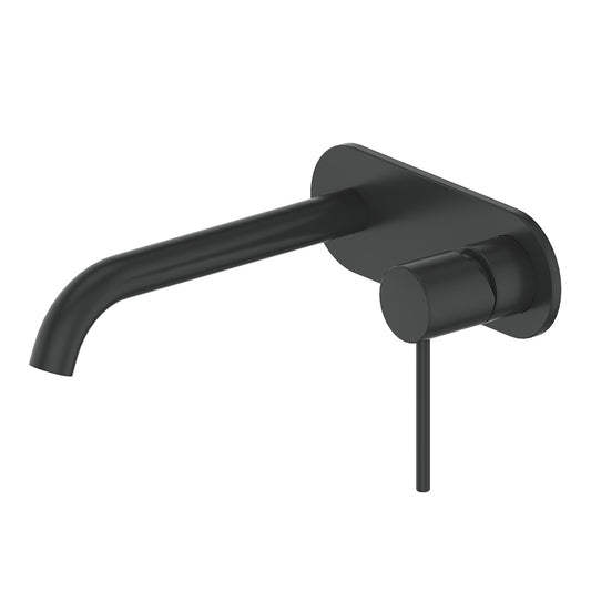Greens Gisele Wall Basin Mixer With Plate Matte Black