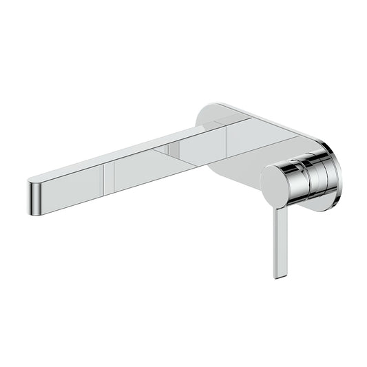 Greens Glint Wall Basin Mixer With Plate Chrome