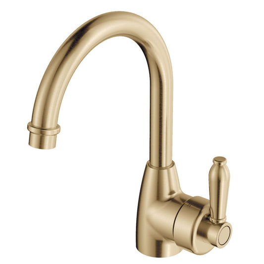 Fienza Eleanor Gooseneck Basin Mixer Urban Brass Urban Brass
