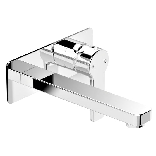 Faucet Zeos Back Plate Basin Mixer 150