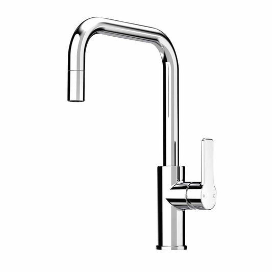 Faucet Zeos Sink Mixer Square Pull Out Ab Light